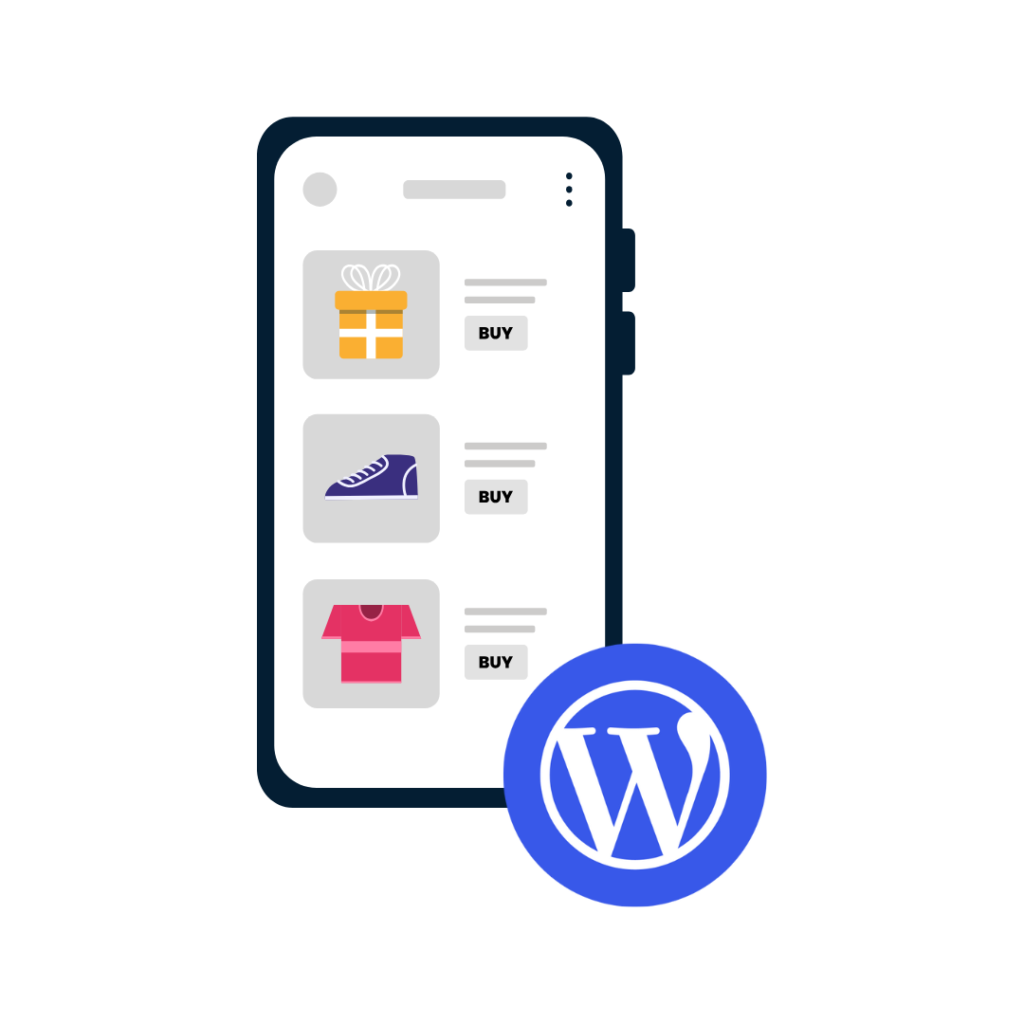 Weboldal készítés 1 Mobilbarát WordPress webshop felület – weboldal készítés okoseszközökre