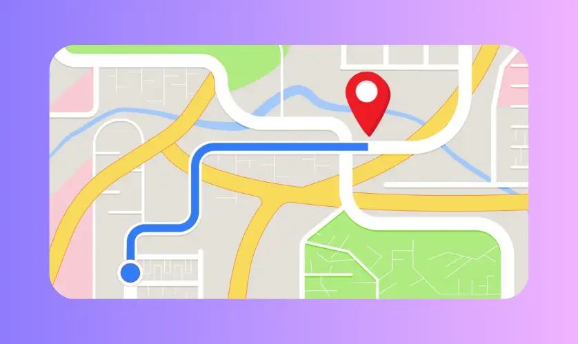 Google útvonaltervező használata közben.