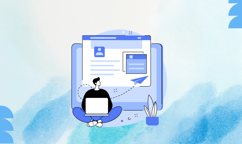 Honlapkészítés folyamatának illusztrációja, amely bemutatja a különböző lépéseket.